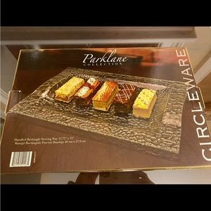 New glass serving tray!  Great for dessert or cheese try